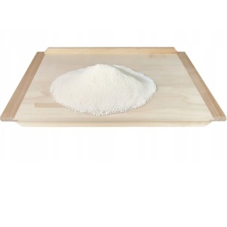 Stolnica drewniana z rantami 75 × 60 cm XXL – lite drewno topolowe do wyrabiania ciasta
