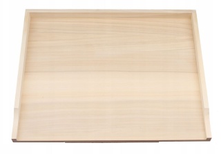 Stolnica drewniana z rantami 55 × 40 cm – lite drewno topolowe do wyrabiania ciasta