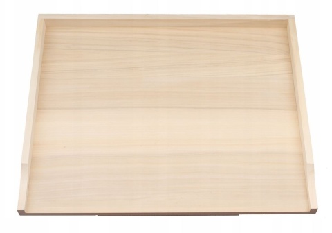 Stolnica drewniana z rantami 55 × 40 cm – lite drewno topolowe do wyrabiania ciasta